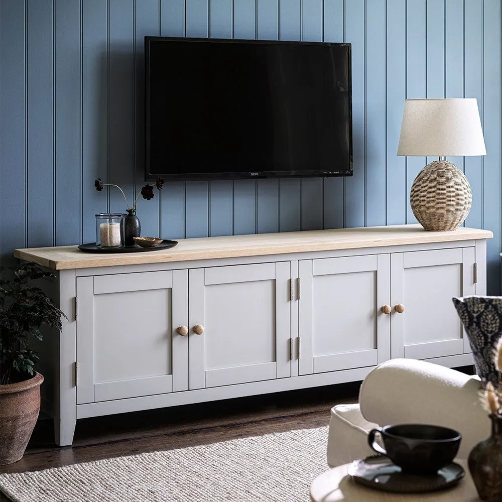 Chester Media Console - Dove Grey
