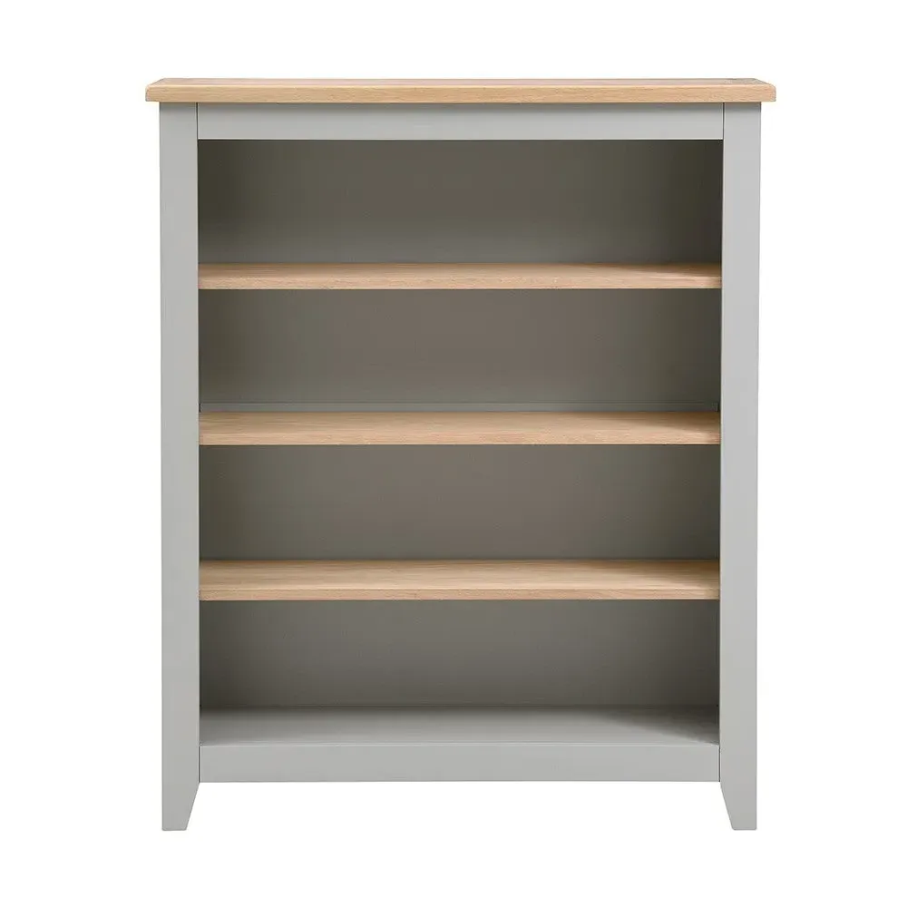 Chester Medium Bookcase - Dove Grey, Oak