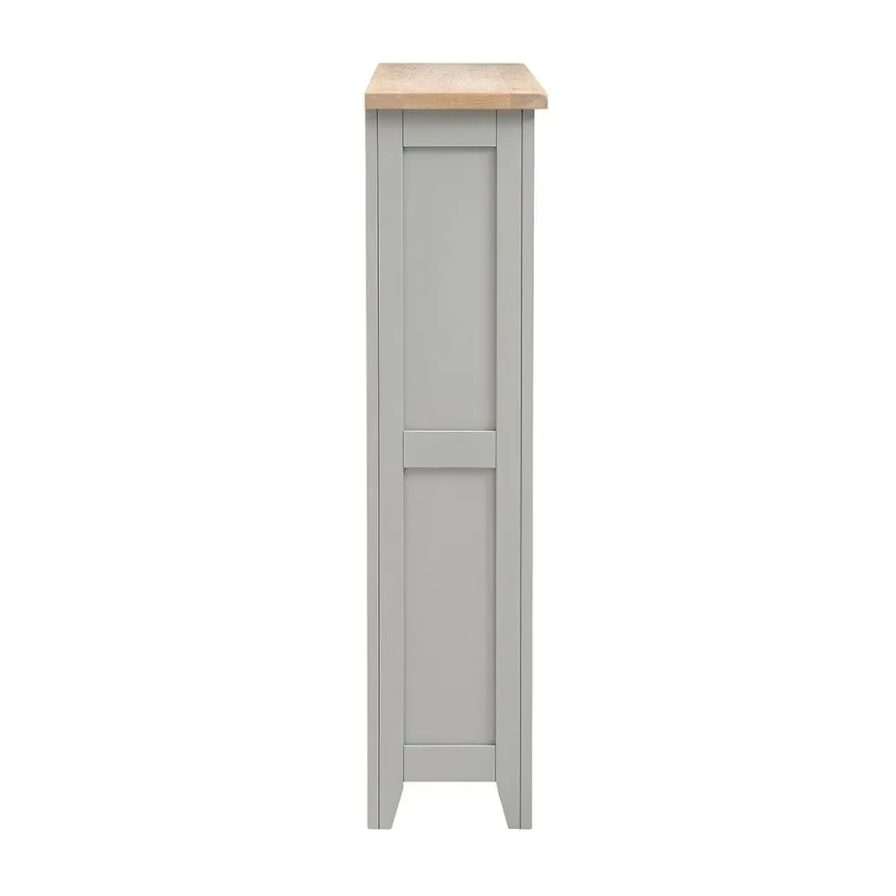 Chester Medium Bookcase - Dove Grey, Oak