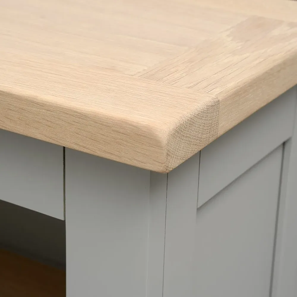 Chester Medium Bookcase - Dove Grey, Oak