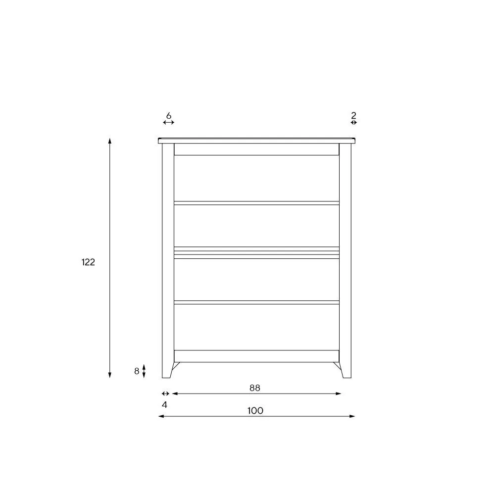Chester Medium Bookcase - Dove Grey, Oak