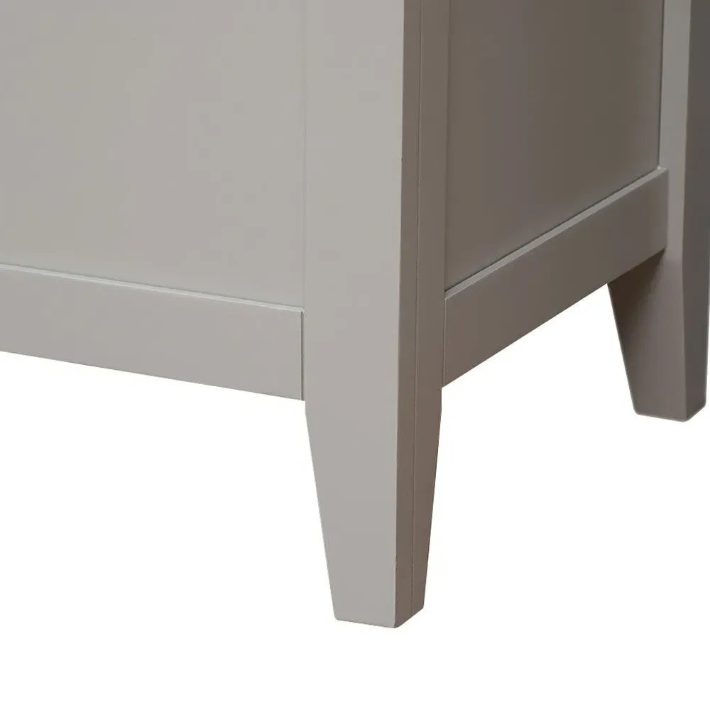 Chester Monks Bench with Storage - Dove Grey, Oak