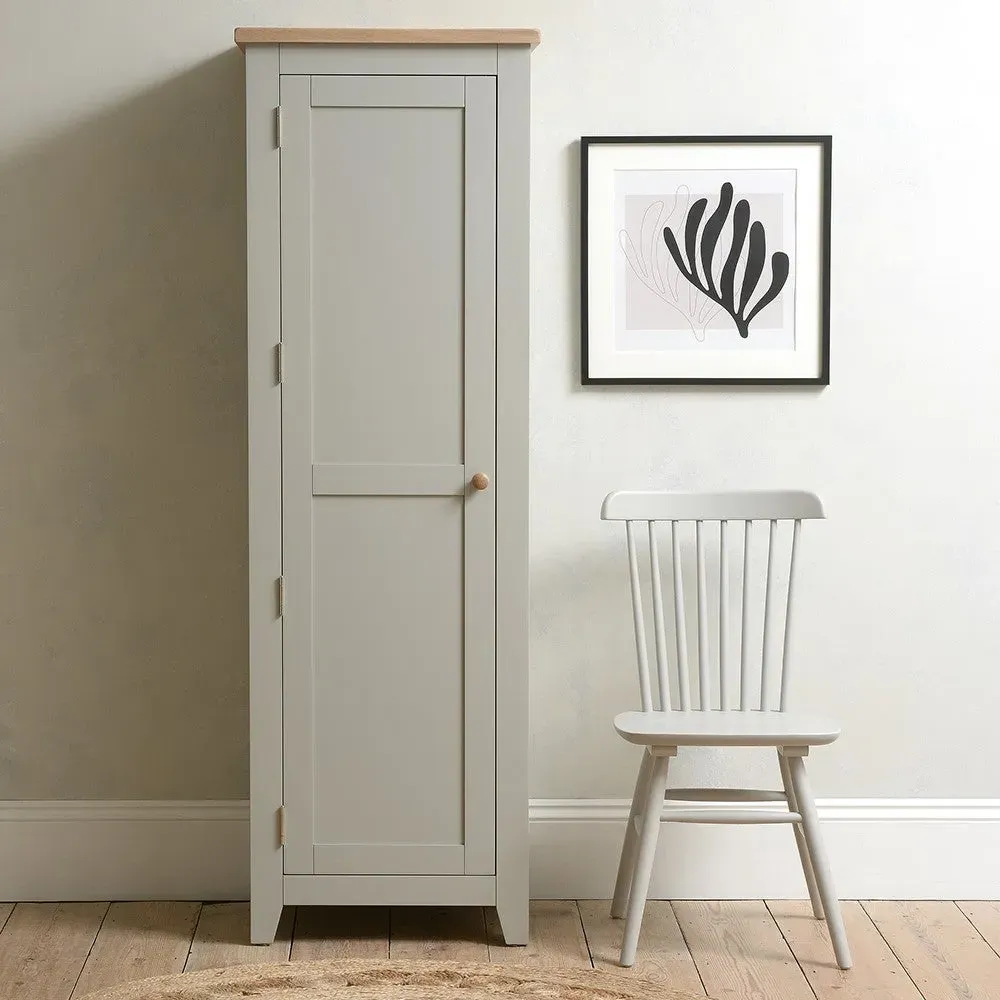 Chester Shaker Cupboard - Dove Grey, Oak