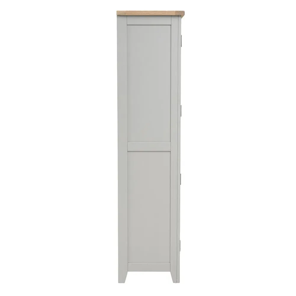 Chester Shaker Cupboard - Dove Grey, Oak