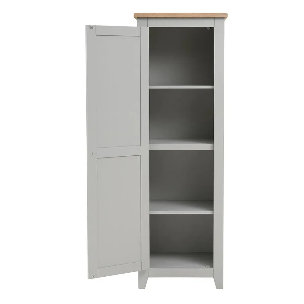 Chester Shaker Cupboard - Dove Grey, Oak
