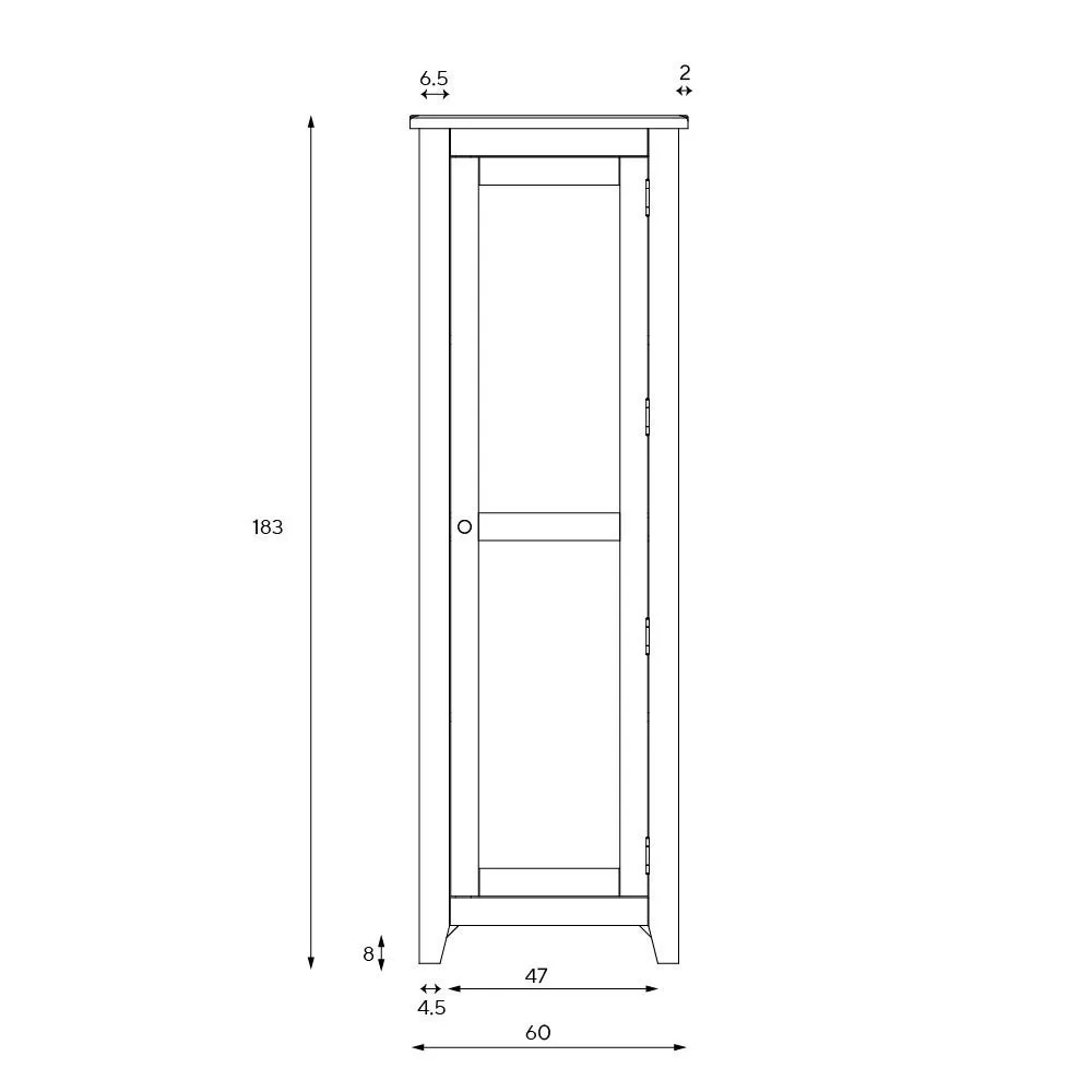 Chester Shaker Cupboard - Dove Grey, Oak