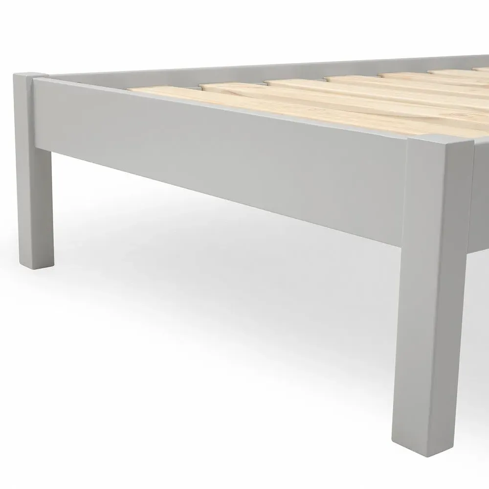 Chester Single Bed Frame - Dove Grey, Oak