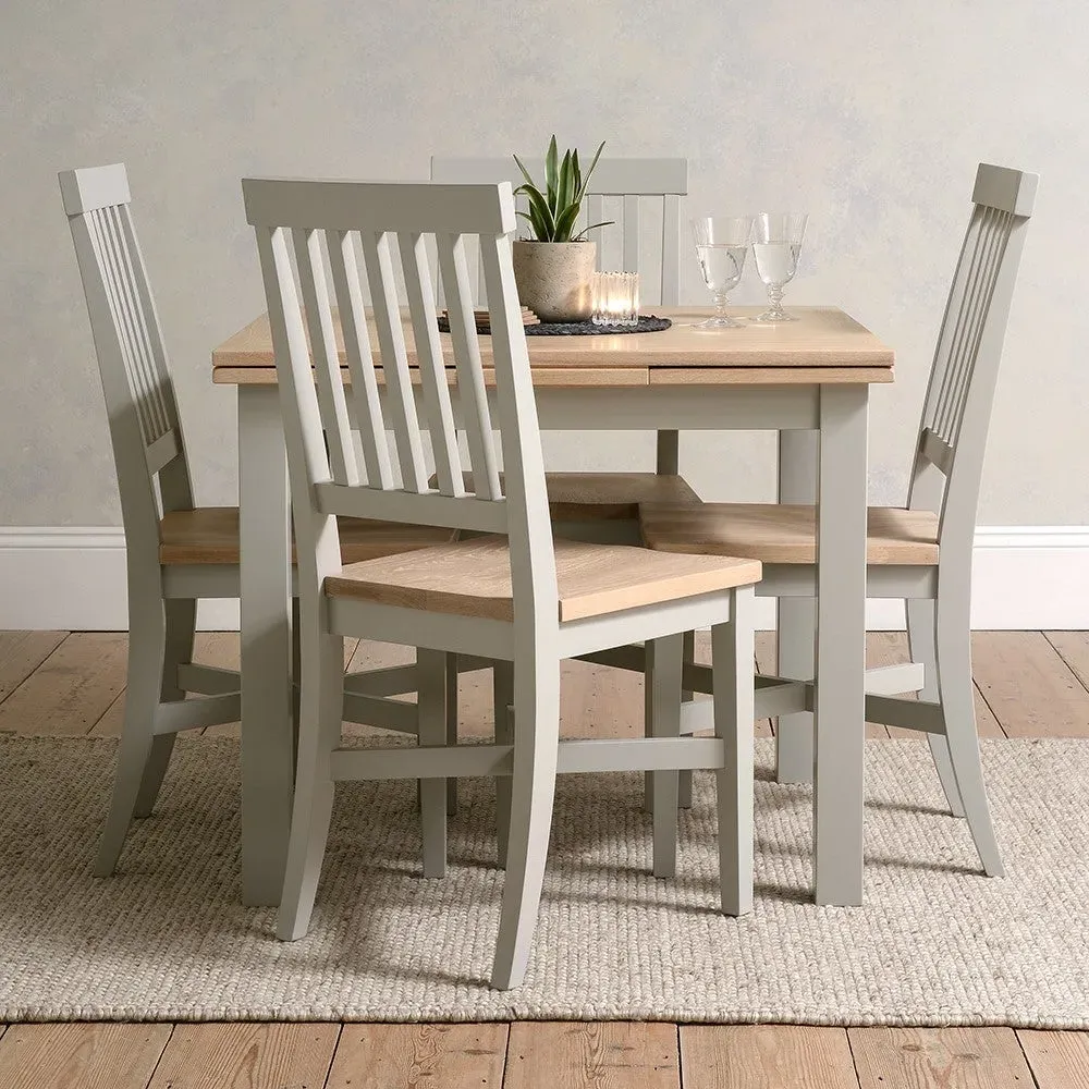 Chester Slatted Dining Chair - Dove Grey