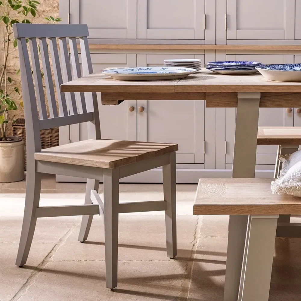 Chester Slatted Dining Chair - Dove Grey