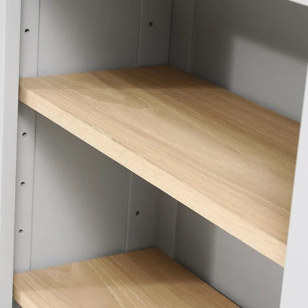 Chester Small Bookcase - Grey, Oak