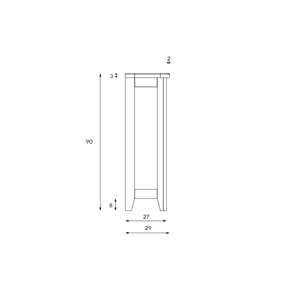 Chester Small Bookcase - Grey, Oak