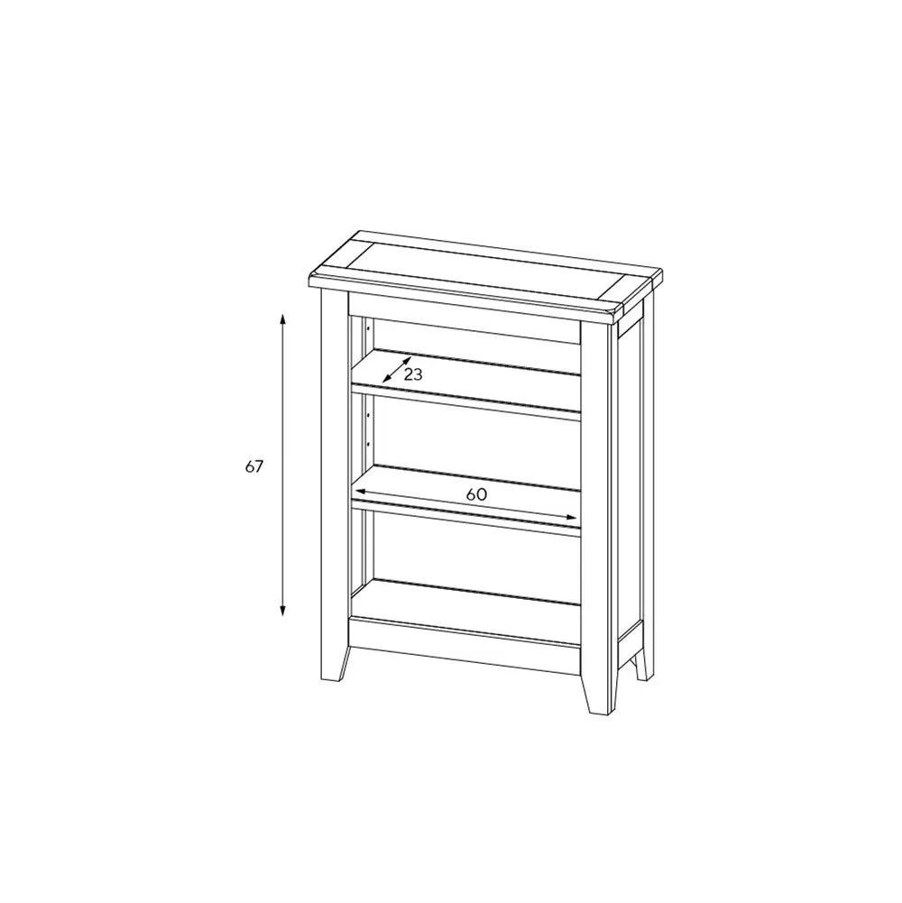 Chester Small Bookcase - Grey, Oak