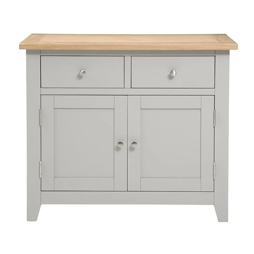 Chester Small Sideboard - Dove Grey, Oak