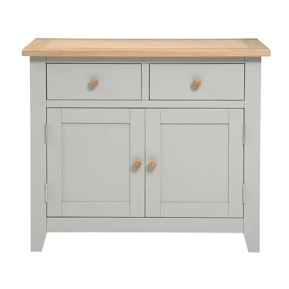 Chester Small Sideboard - Dove Grey, Oak