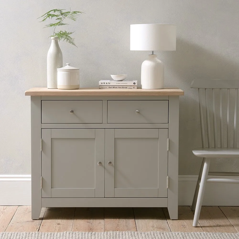 Chester Small Sideboard - Dove Grey, Oak image