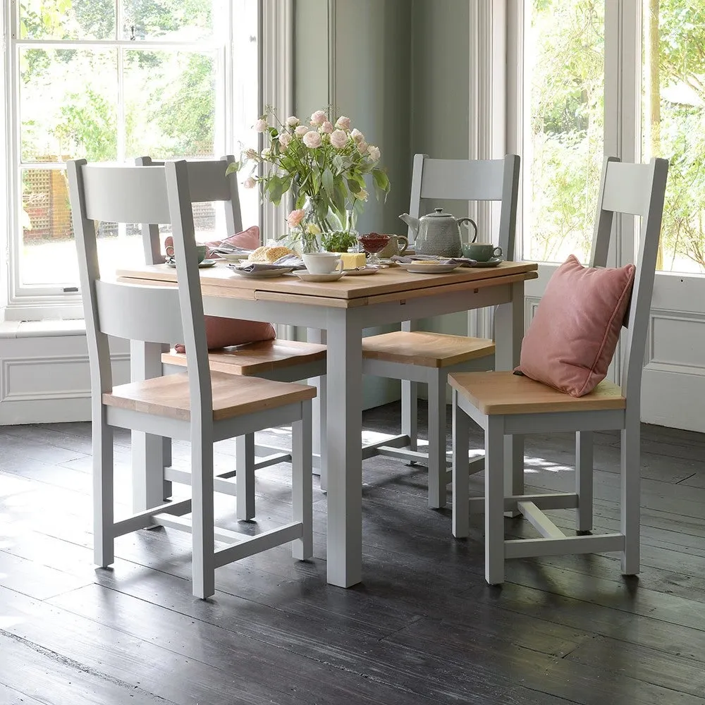 Chester Square Extending Dining Table - Grey, Oak