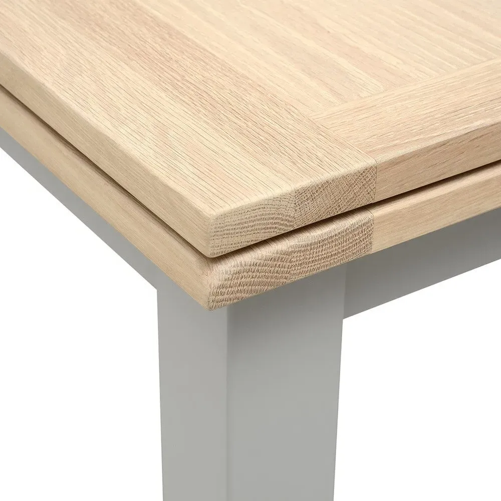 Chester Square Extending Dining Table - Grey, Oak