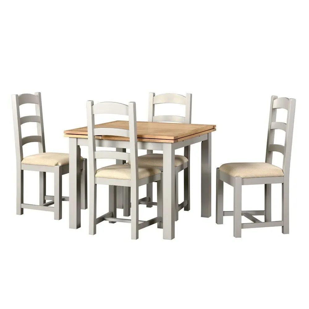 Chester Square Extending Dining Table - Grey, Oak