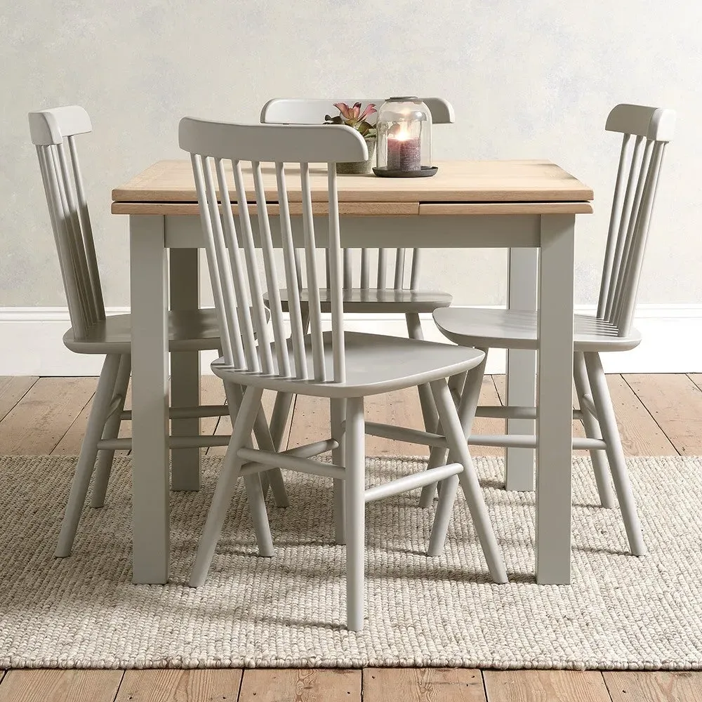 Chester Square Extending Dining Table - Grey, Oak image