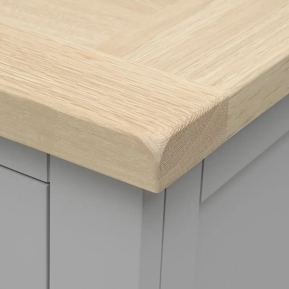 Chester Tallboy 6-Drawer Chest - Dove Grey, Oak Veneer by The Cotswold Company, image 7