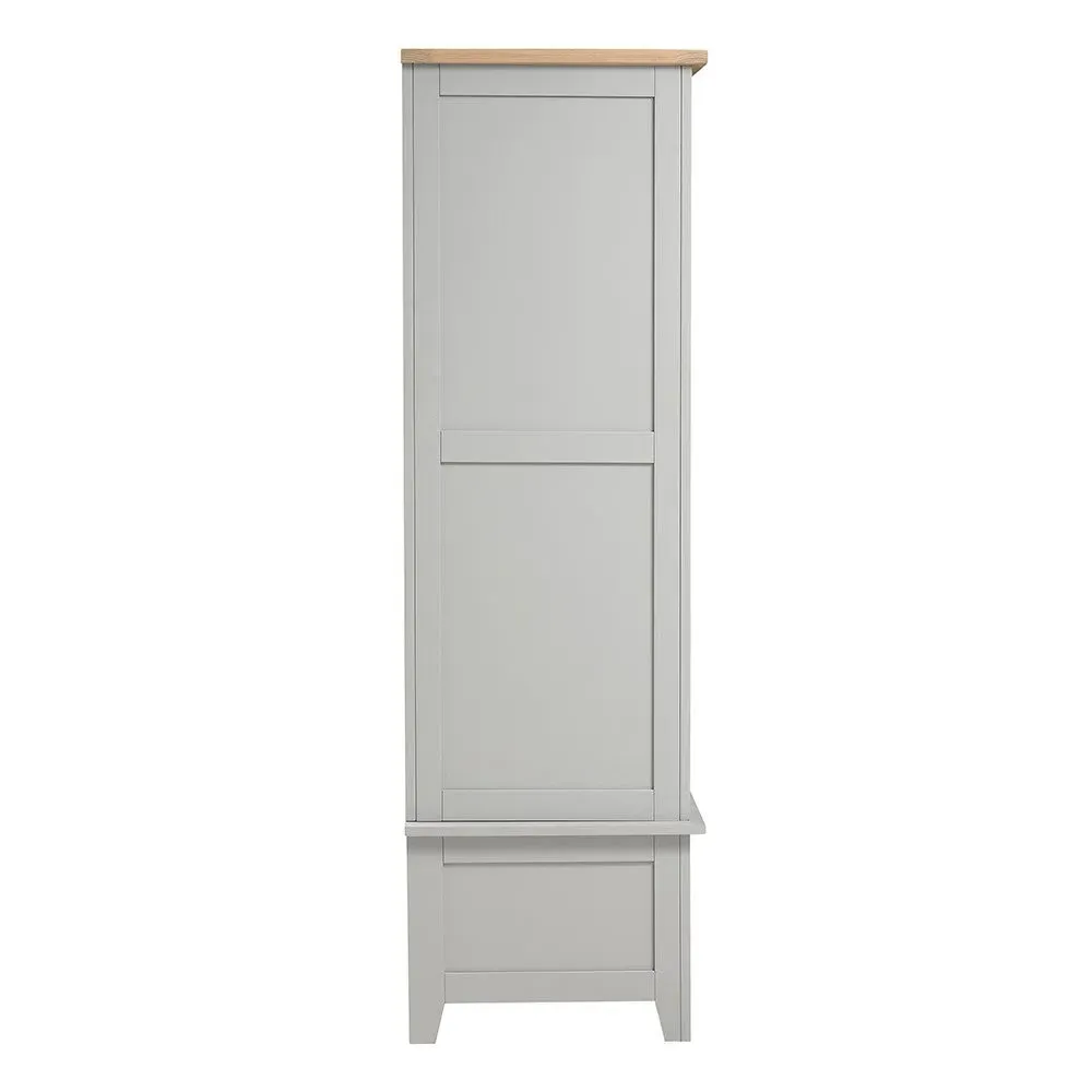 Chester Triple Wardrobe - Dove Grey, Oak