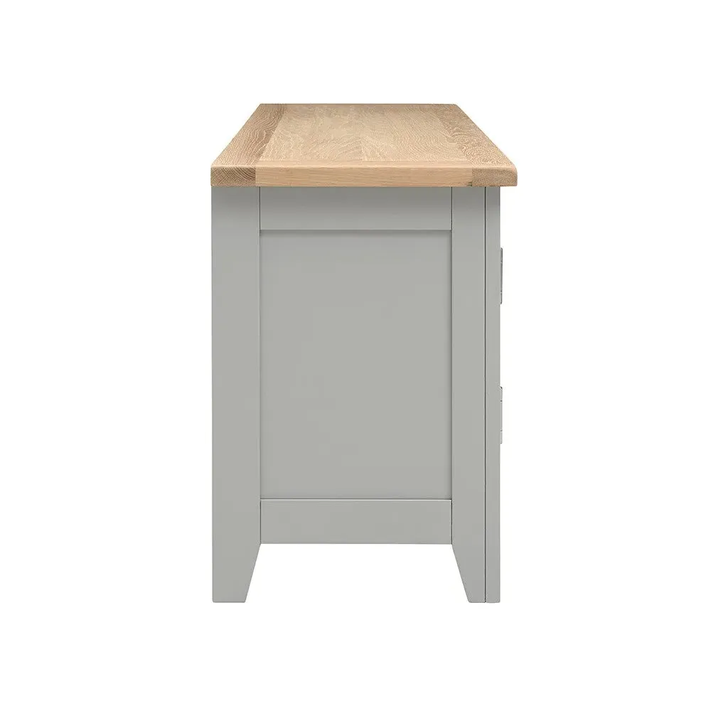 Chester TV Stand - Dove Grey, Oak