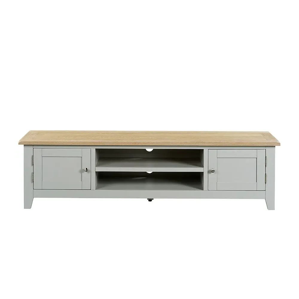 Chester TV Unit - Dove Grey, Oak