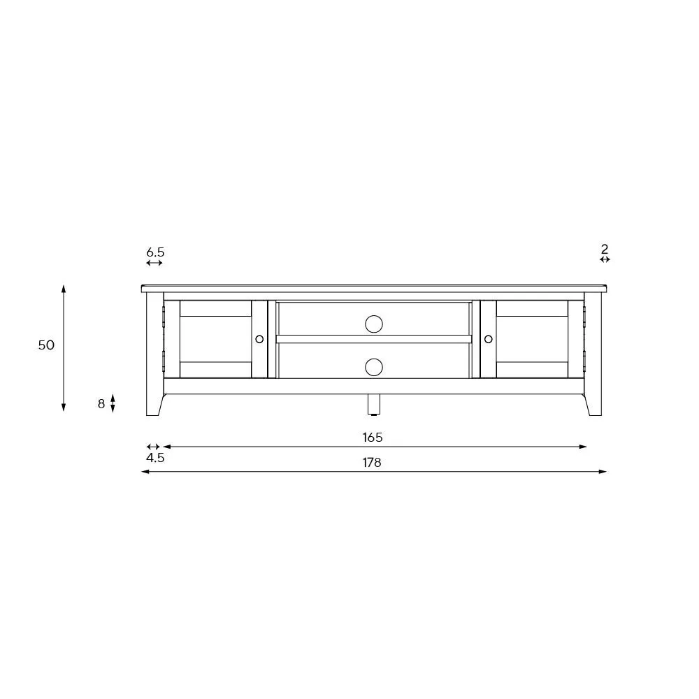 Chester TV Unit - Dove Grey, Oak