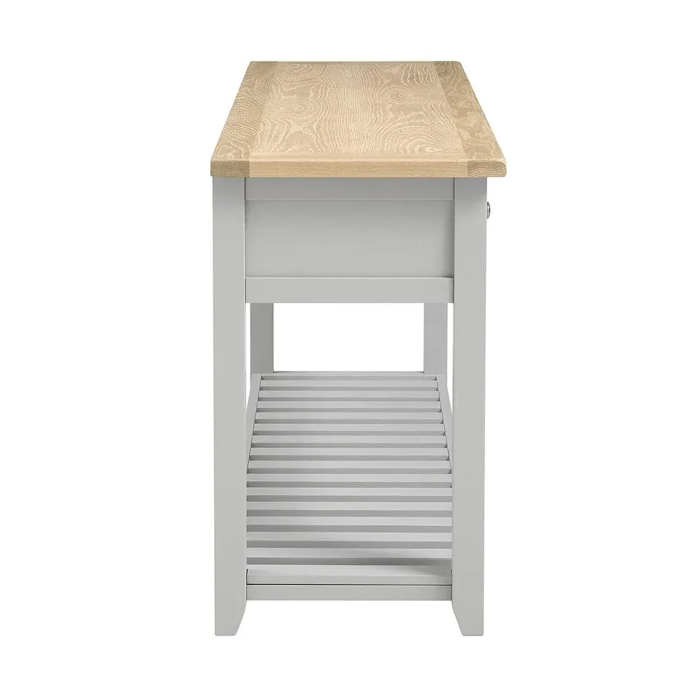 Large Console Table with Storage - Grey