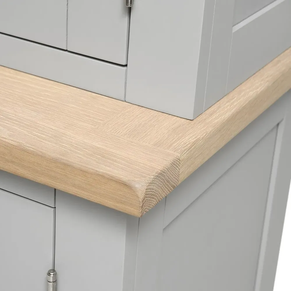 Large Glazed Dresser - Dove Grey