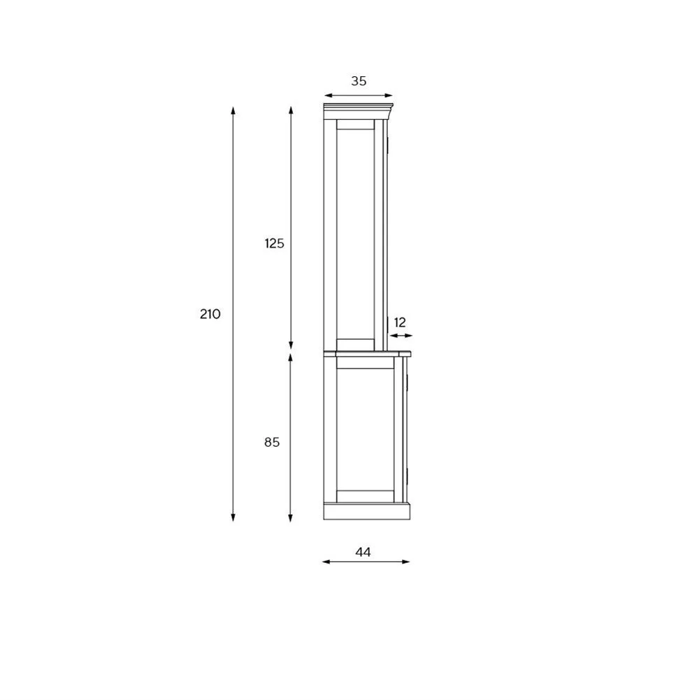 Large Glazed Dresser - Dove Grey