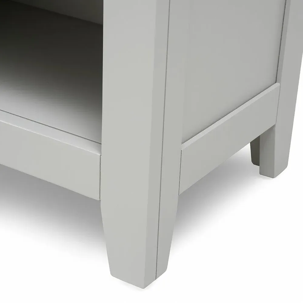 Large Open Shoe Bench - Grey, Oak