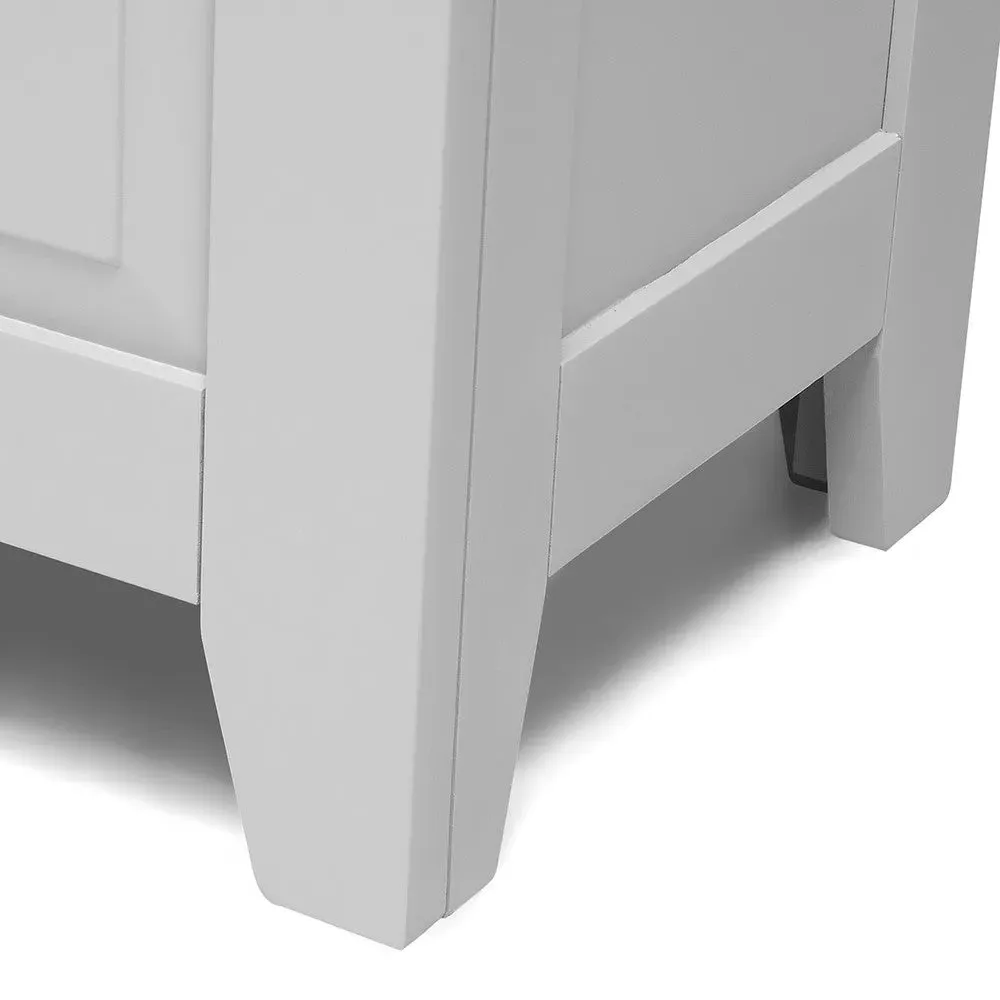 Large Shoe Storage Trunk with Bench - Dove Grey, Oak