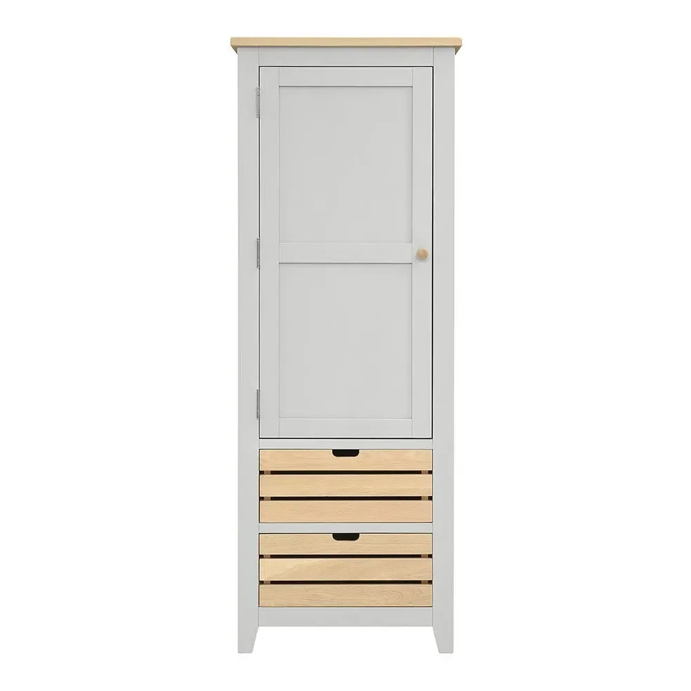 Narrow Larder with Storage - Dove Grey