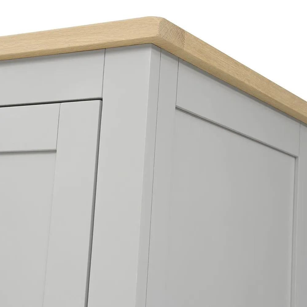 Narrow Larder with Storage - Dove Grey