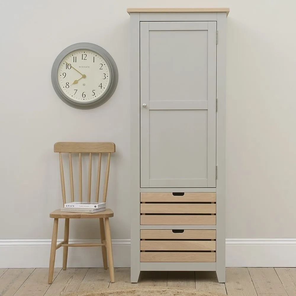 Narrow Larder with Storage - Dove Grey