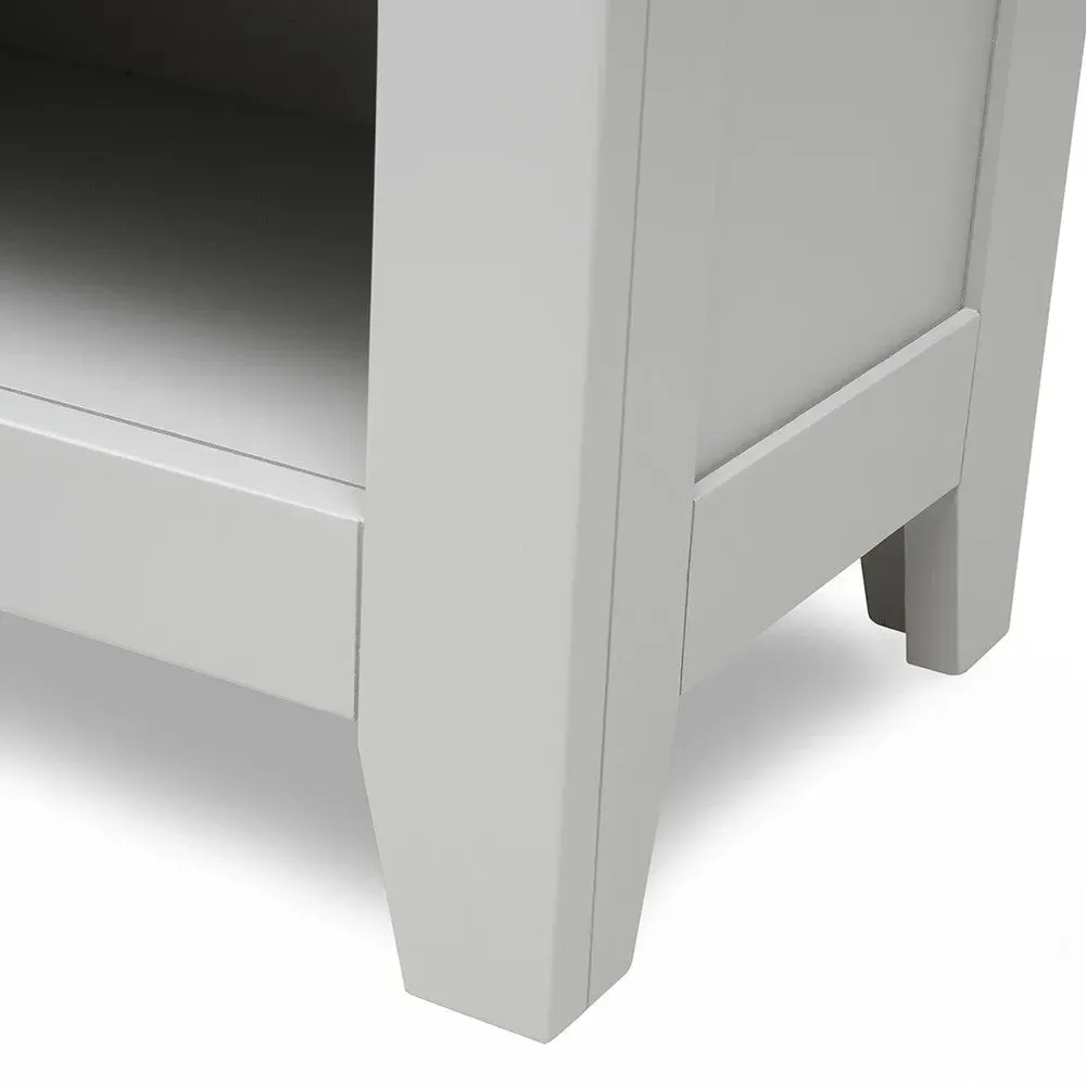 Open Shoe Storage Bench - Dove Grey, Oak