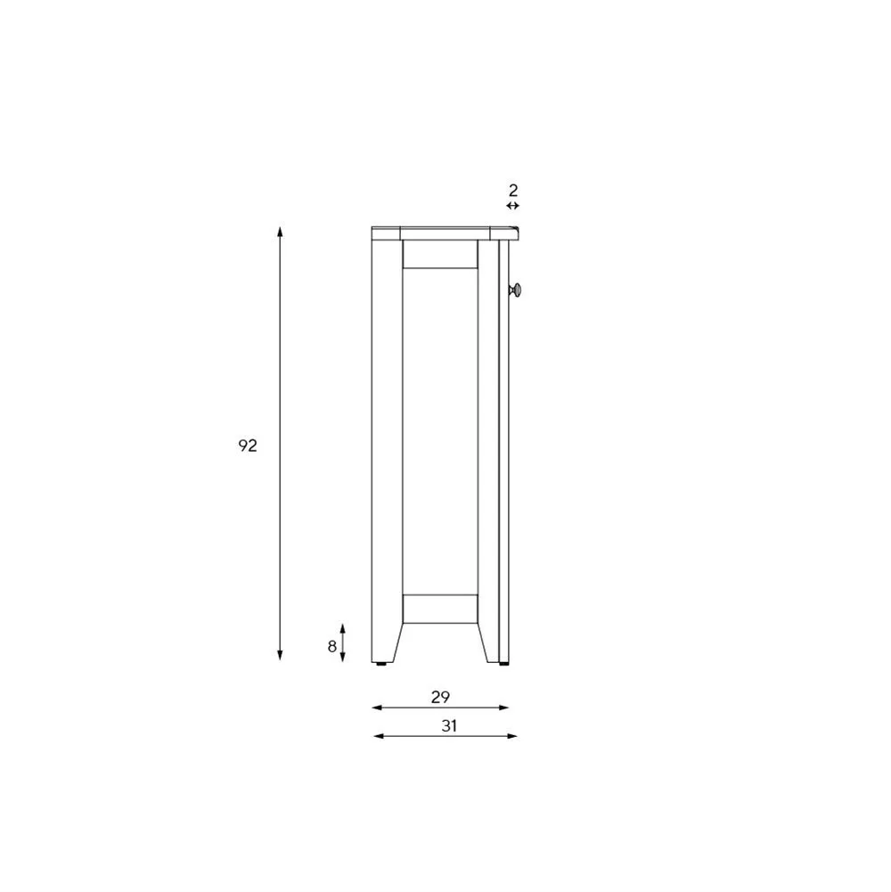 Wine Console with Storage - Dove Grey, Oak