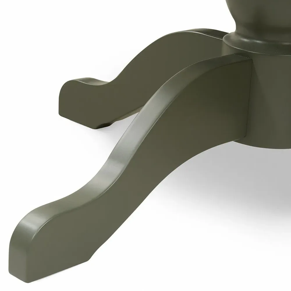 Chester 4-6 Seater Round Extending Dining Table - Forest Green, Oak