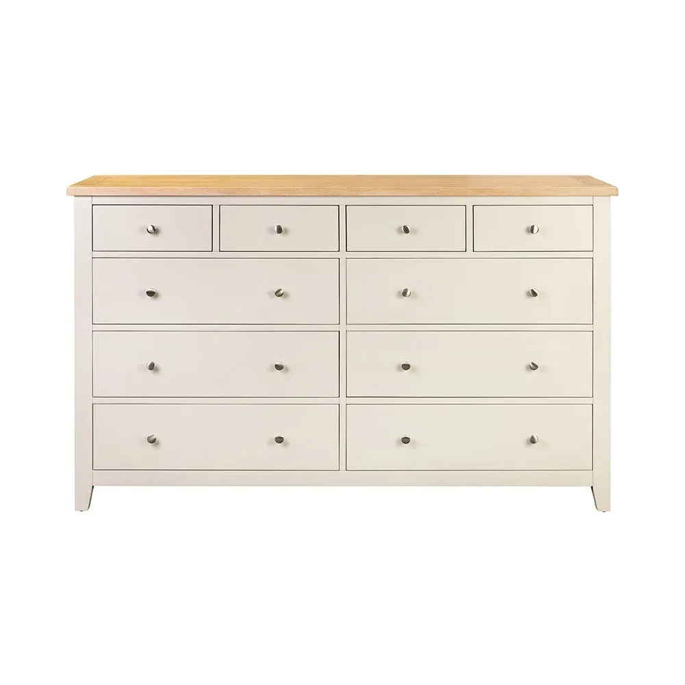 10 Drawer Chest - Limestone, Oak