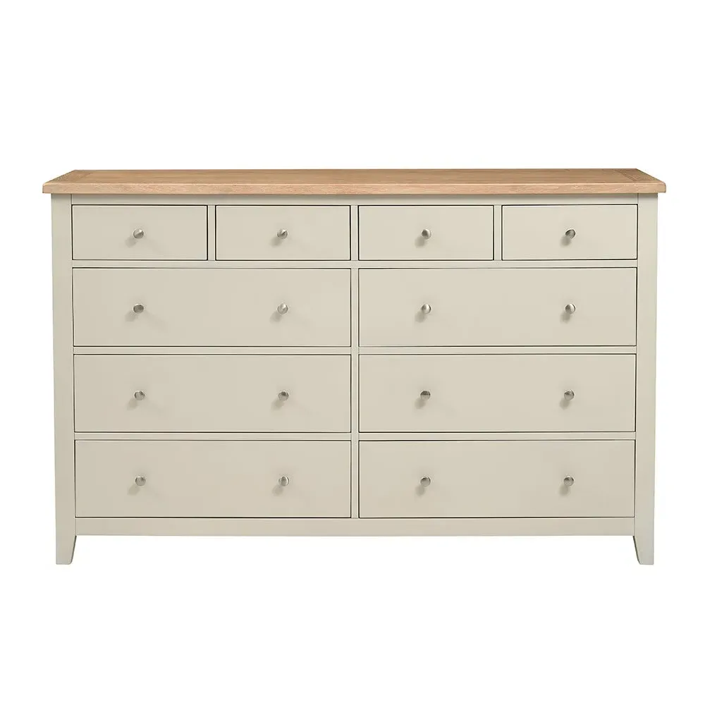 10 Drawer Chest - Limestone, Oak
