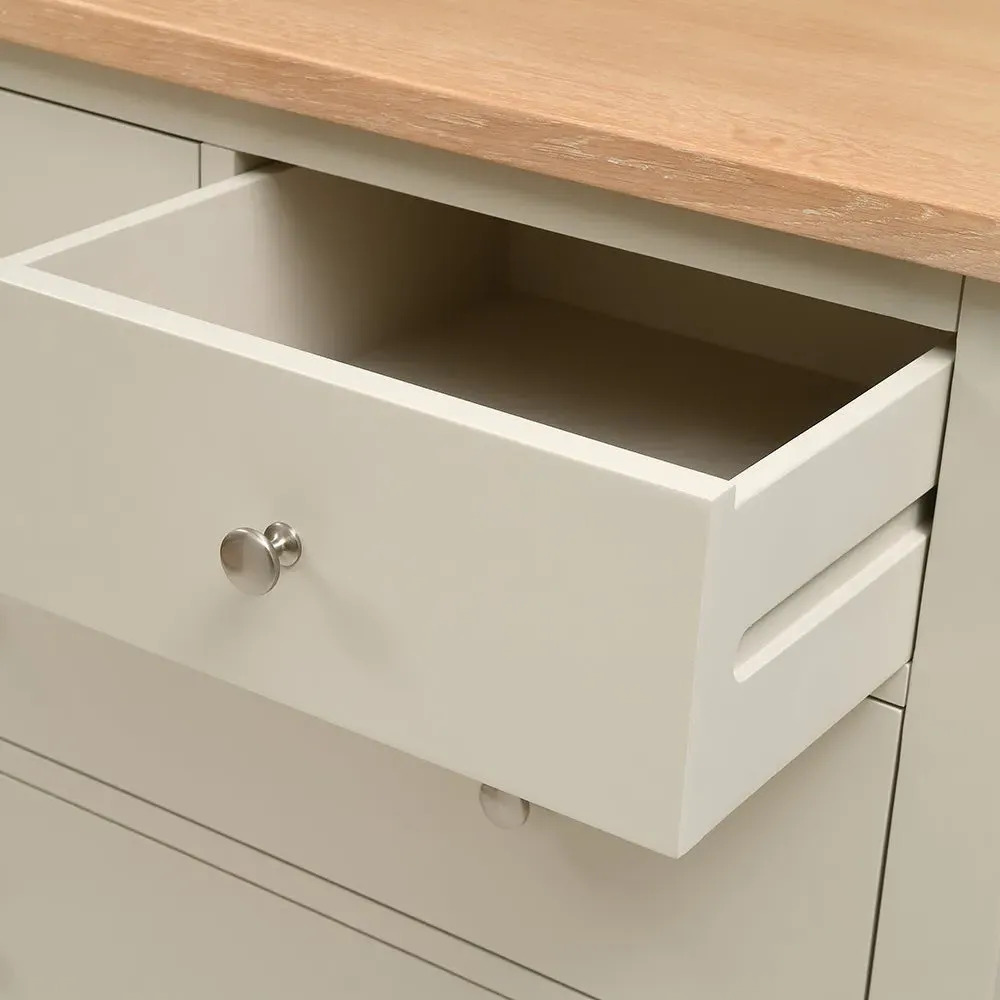 10 Drawer Chest - Limestone, Oak