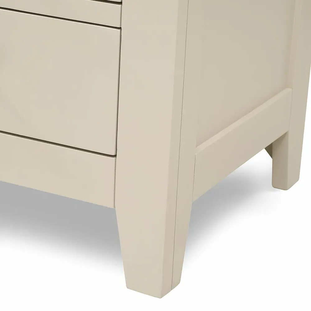 3 Drawer Bedside Table - Limestone, Oak