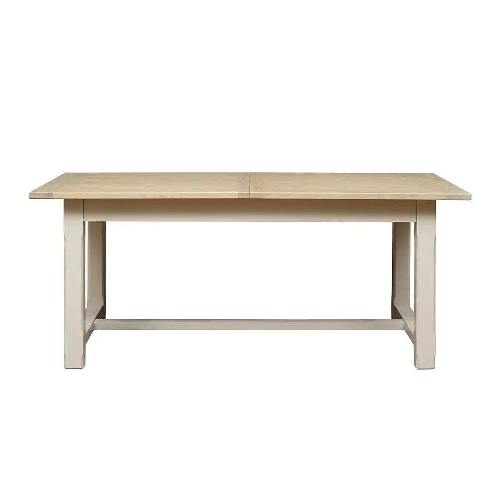 6-10 Seater Extending Dining Table - Limestone, Oak