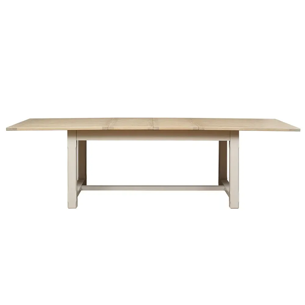 6-10 Seater Extending Dining Table - Limestone, Oak