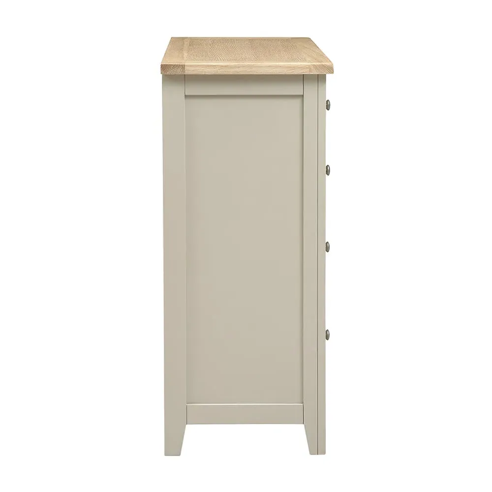 Chester 5 Drawer Chest - Limestone, Oak