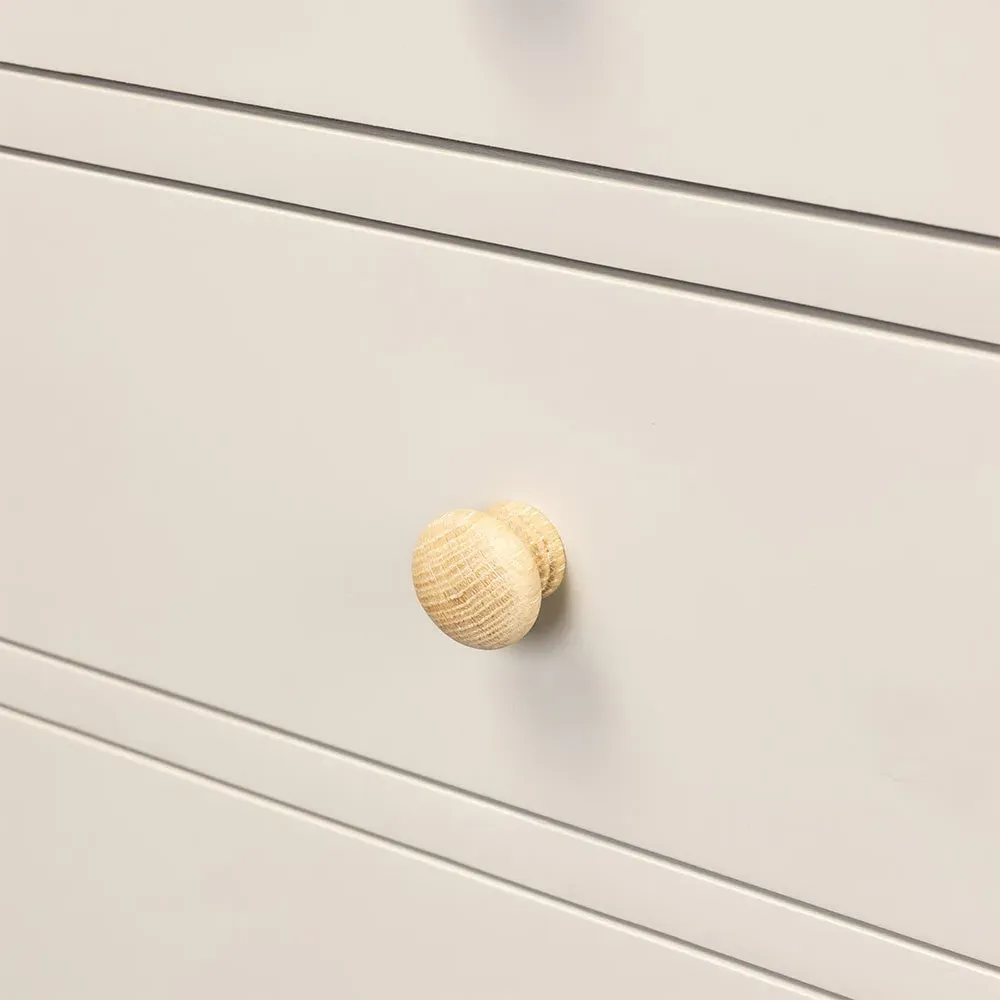 Chester 5 Drawer Chest - Limestone, Oak