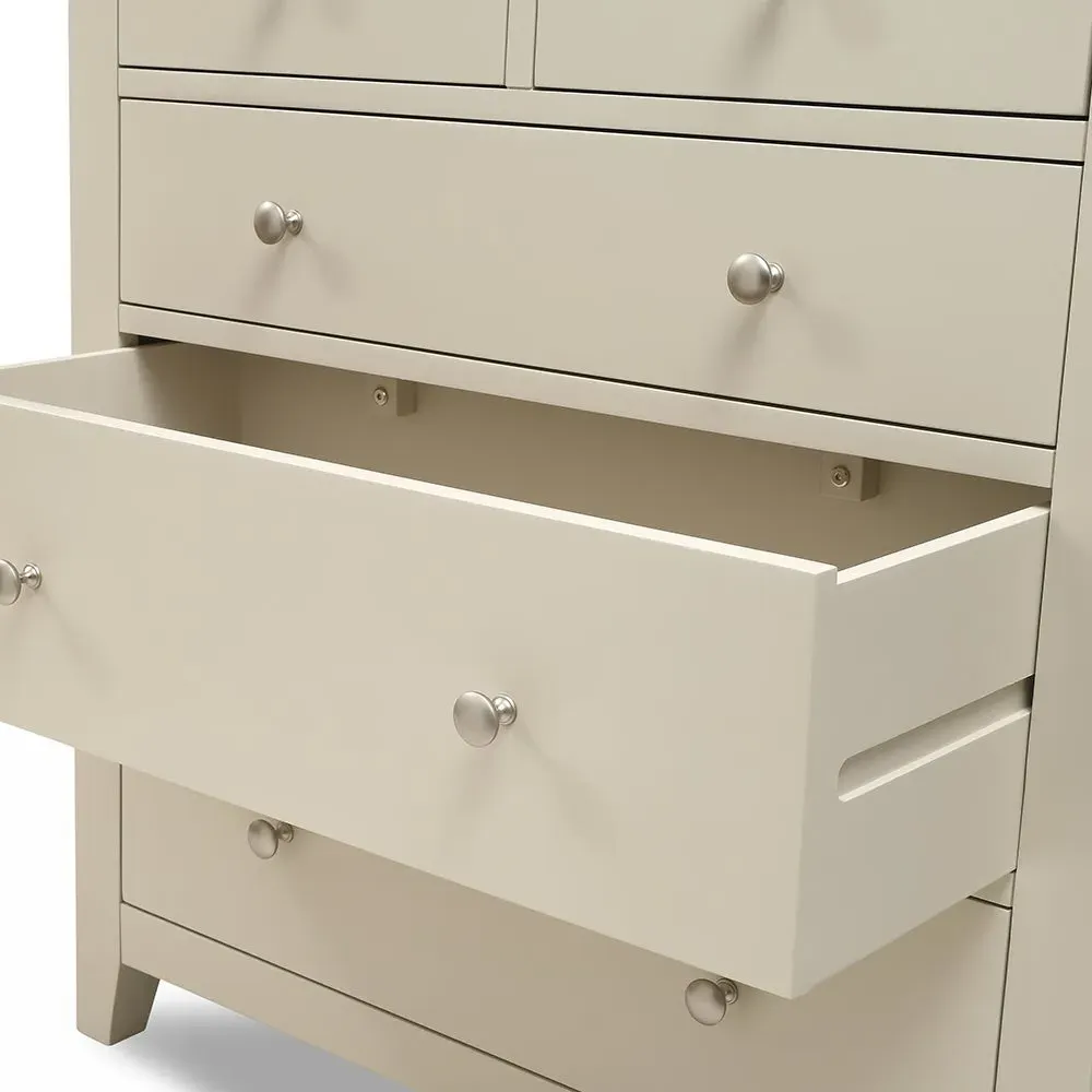 Chester 5 Drawer Chest - Limestone, Oak