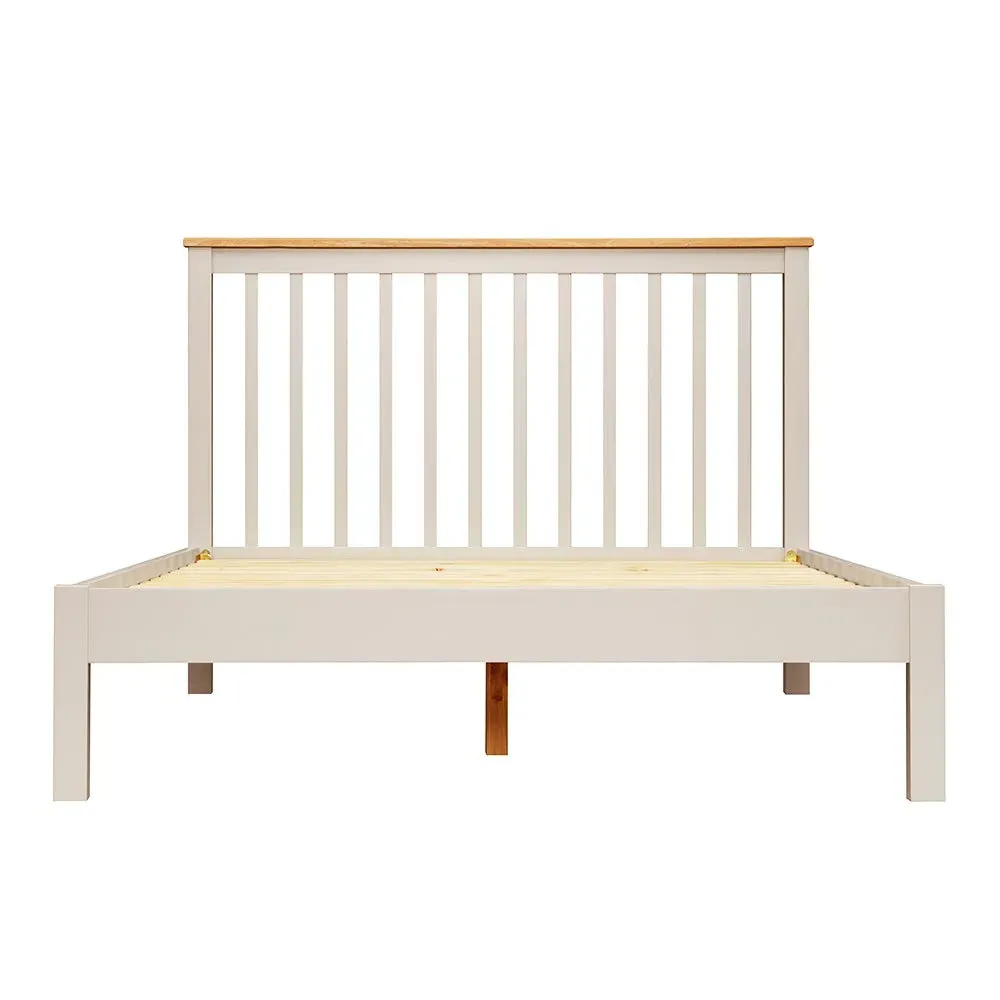Chester Double Bed Frame - Limestone