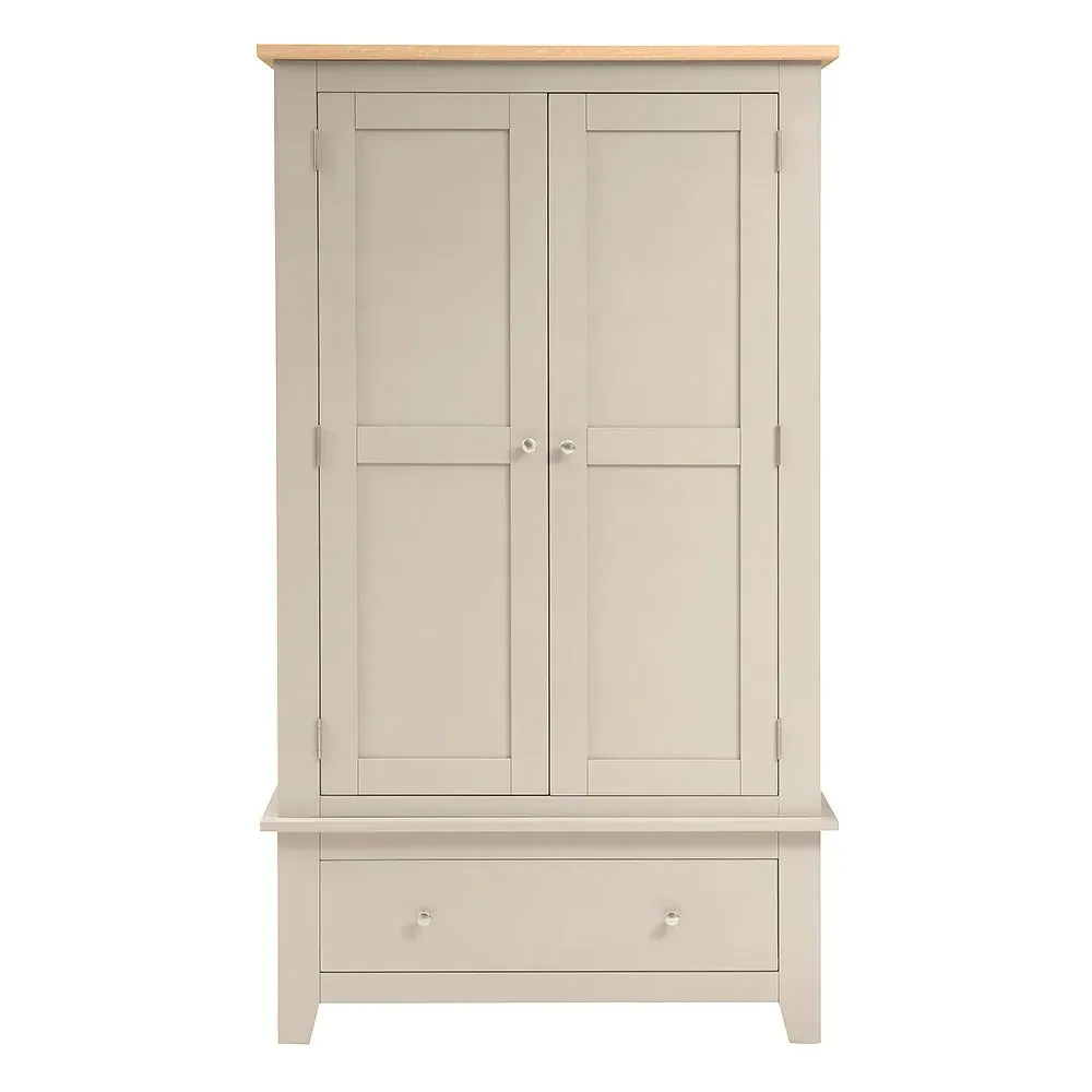 Chester Double Wardrobe - Limestone, Oak